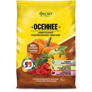 Удобрение 5М минерал.Осеннее гранул. 1 кг (20) Фаско