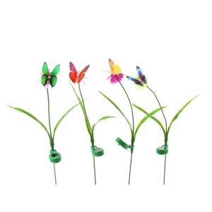 Декор садовый на солнечн.батар. Бабочка на цветке,штекер 64см/1003646