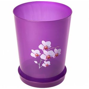 Горшок цв. для орхидеи Декор 3,5 л розово-фиолетово--прозрач с/п (20) М7546