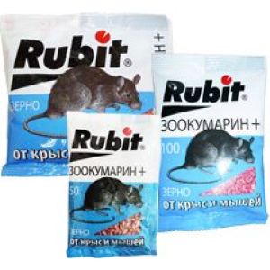 Рубит Зоокумарин+зерно от крыс и мышей 50 гр 24984 (80) Летто