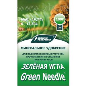 Зеленая игла 100 гр водораст.минер.удобрение (от побурения хвои)(20) БХЗ