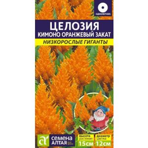 Целозия Кимоно оранжевый закат низкорослые гиганты Цв.п 0,1 гр (Сем Алт )