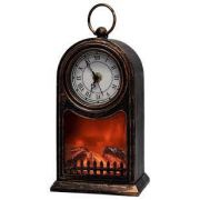 Старинные часы с эффектом живого огня 14,7*11,7*25см