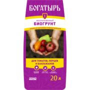 Грунт плодородный Для томатов, перца и баклажанов 20л БОГАТЫРЬ (120) Лама Торф