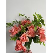 Роза букет 14 гол с гипсофилой 35 см в ассортим.(САД)