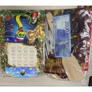 Новогодний набор 3 предмета, фартук,доска и ложка деревян