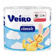 Бумага туал. Veiro Classic 2-х сл. 4 рул.17,5м. 140 листов (5С24) *12