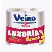 Бумага туал. Veiro Luxoria 3-х сл. 4 рул.Малина 17,5м 140листов (10)