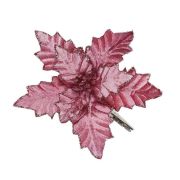 Новогодний цветок 25/21 см на прищепке