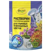 Удобрение Растворин Для уличных и комнатных ЦВЕТОВ 0,5 кг (12) Фаско