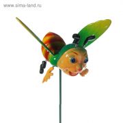 Декор садовый Веселая пчелка штекер 40см микс/1003595