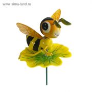 Декор садовый Пчёлка на листочке,штекер 60см,1003622