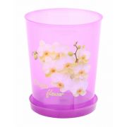 Горшок цв. для орхидеи Декор 1,2 л прозрачно-фиолетовый с/п (20) М7543